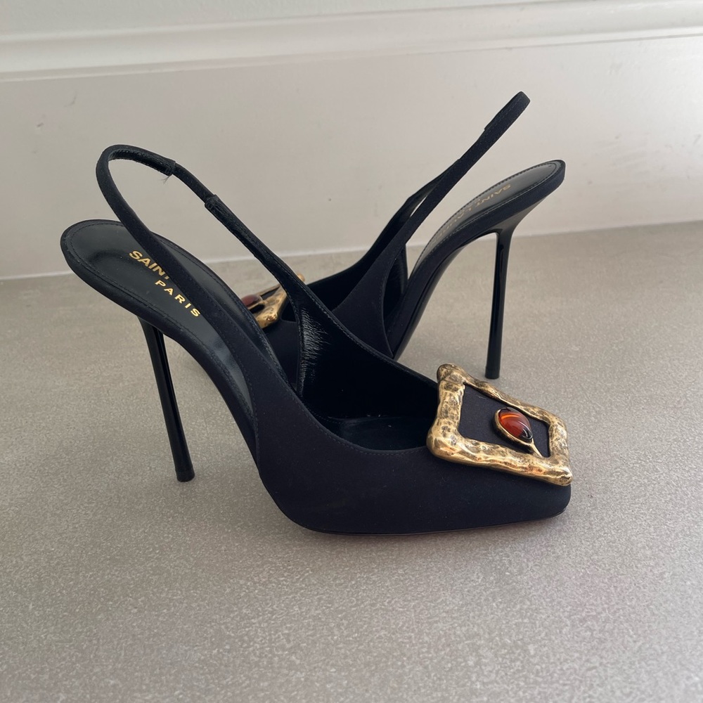 Saint Laurent
Maxine 115mm slingback pumps
